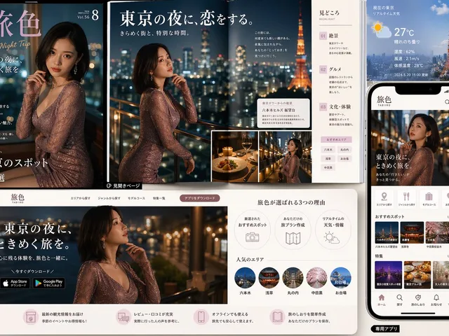 Tokyo Night Travel Brand Mockup preview image 1
