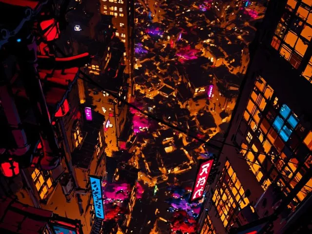 Surreal Neon Japanese Megacity Overlook preview image 1