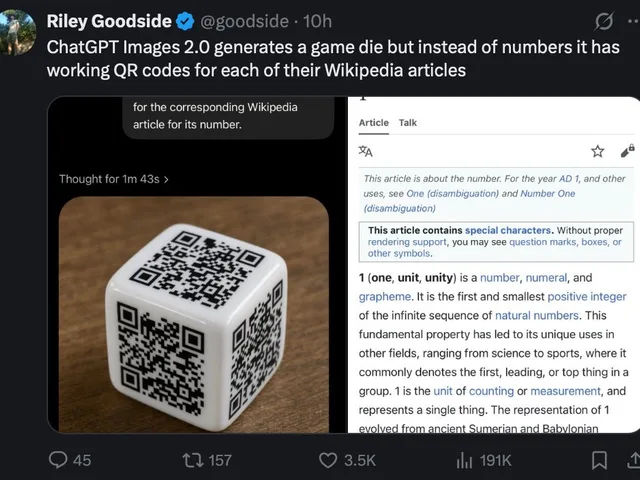 Tweet Screenshot of QR Code Dice Demo preview image 1