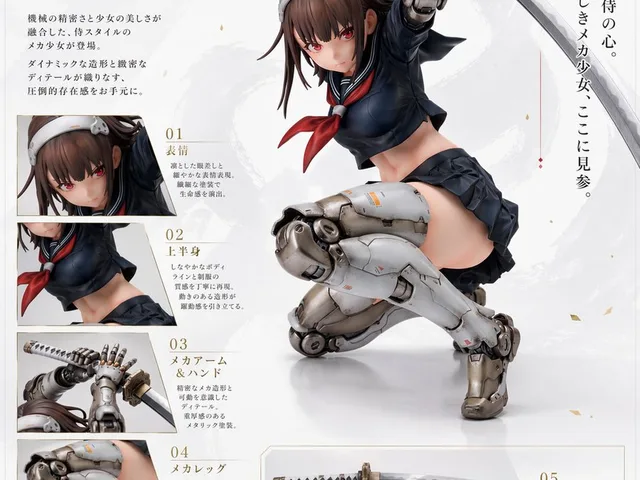 Samurai Mecha Girl Figure Poster preview image 1
