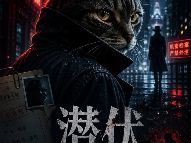 Spy Movie Poster with Cat preview image 1