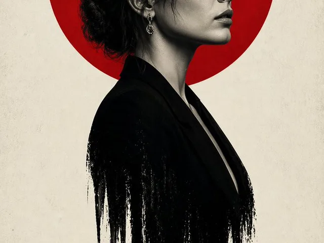 Noir Woman With Red Halo Poster preview image 1