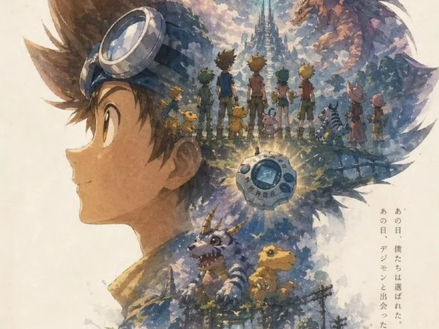 Nostalgic Watercolor Anime Adventure Poster preview image 1