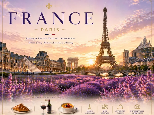 Romantic Paris Travel Poster preview image 1