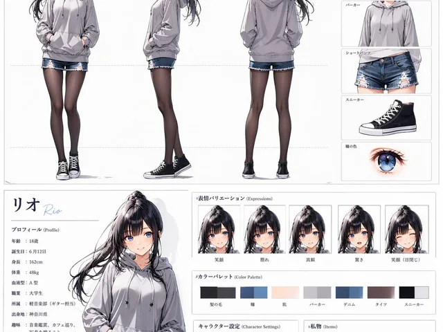 Anime Character Sheet for Rio preview image 1
