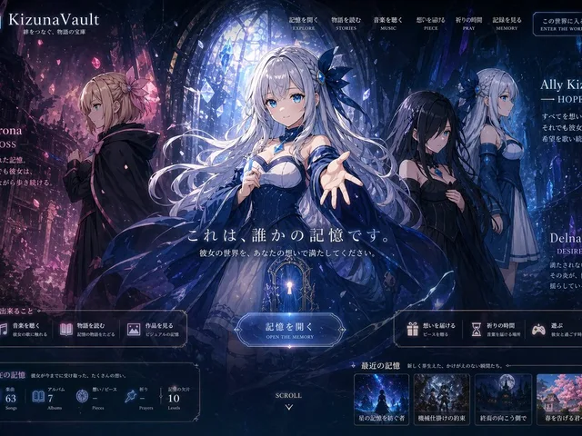 Fantasy Anime Album Website UI preview image 1