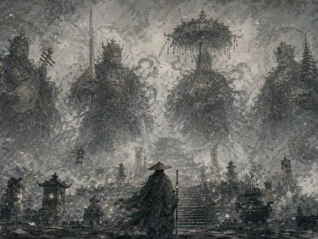Eastern Ink Fantasy Illustration preview image 1