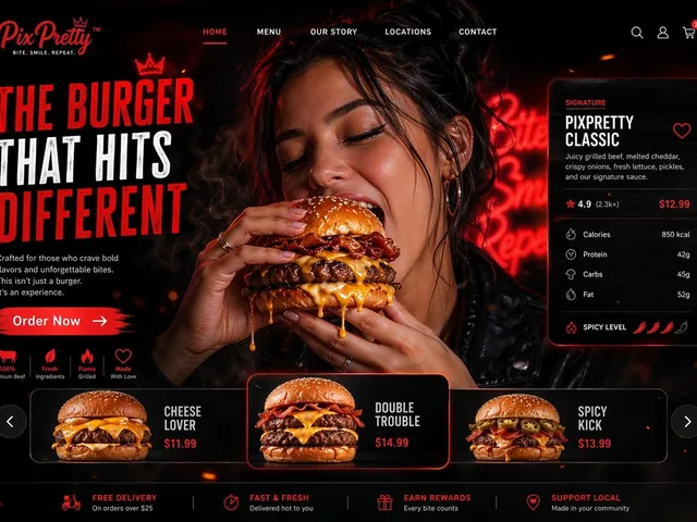 Luxury Cinematic Burger Landing Page preview image 1