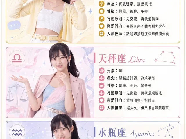 Air Sign Zodiac Character Poster preview image 1