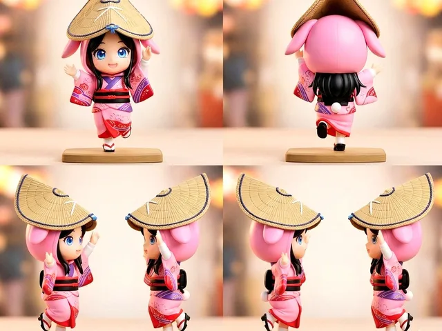 Awa Odori Chibi Figure Turnaround preview image 1