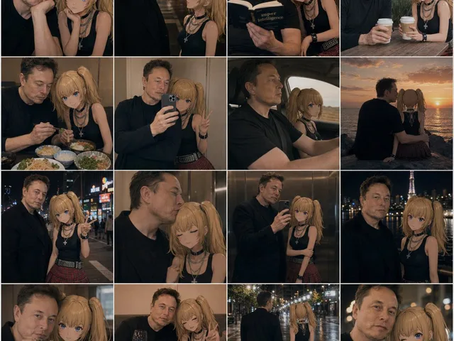 Anime Girl and Man Date Photo Collage preview image 1