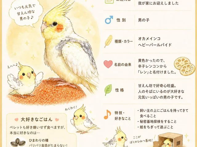 Cute Cockatiel Profile Sheet preview image 1