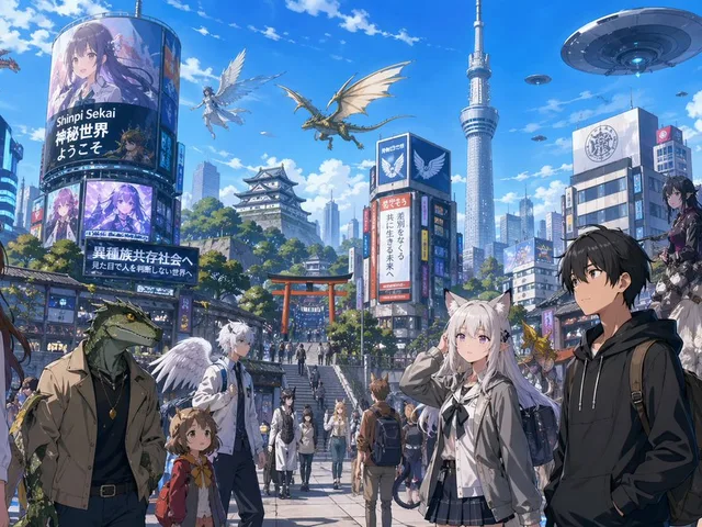 Fantasy Tokyo Coexistence Cityscape preview image 1