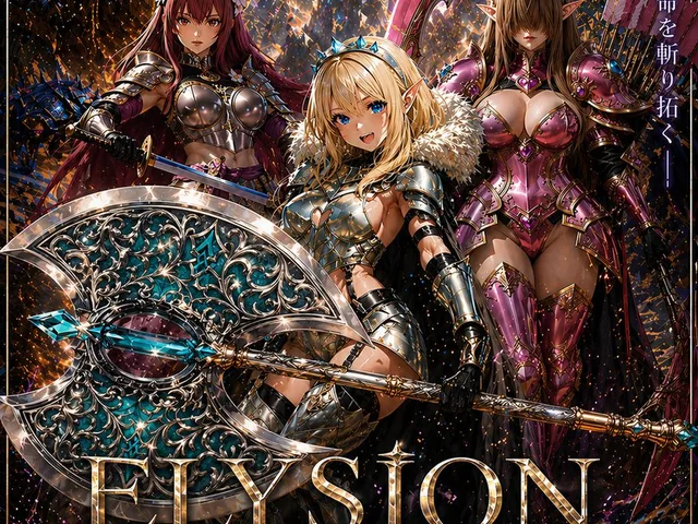 Fantasy RPG Game Cover with Three Knight Women preview image 1