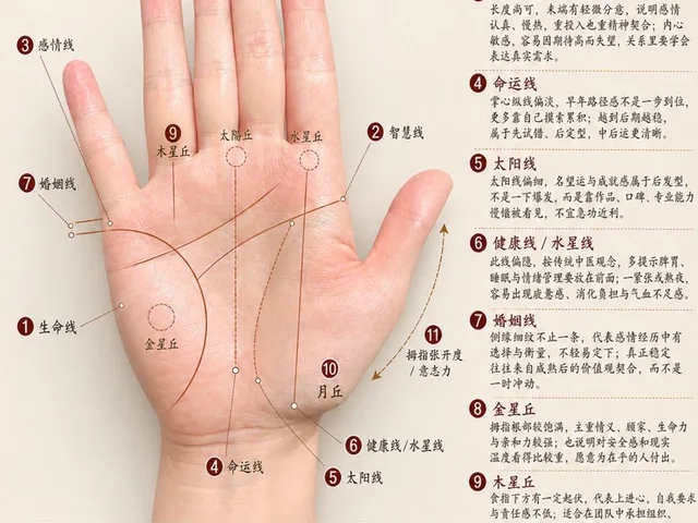 Professional Chinese Palmistry Analysis Chart preview image 1