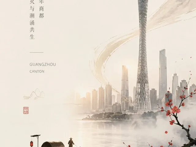 Guangzhou Ink-Wash City Poster preview image 1