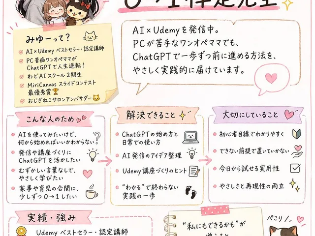 Cute handwritten profile summary poster preview image 1