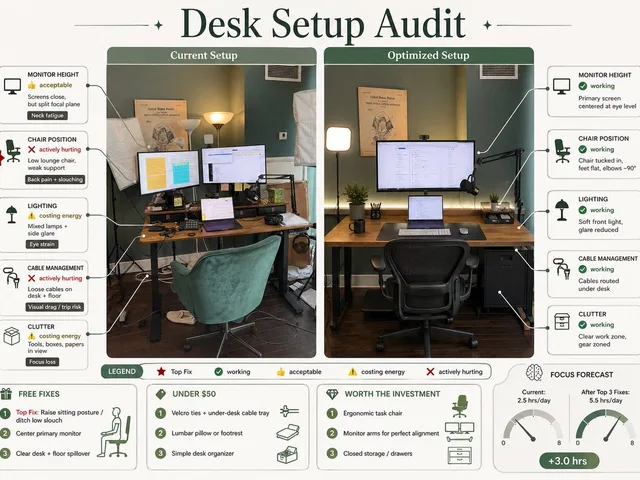 Desk Setup Audit Infographic preview image 1