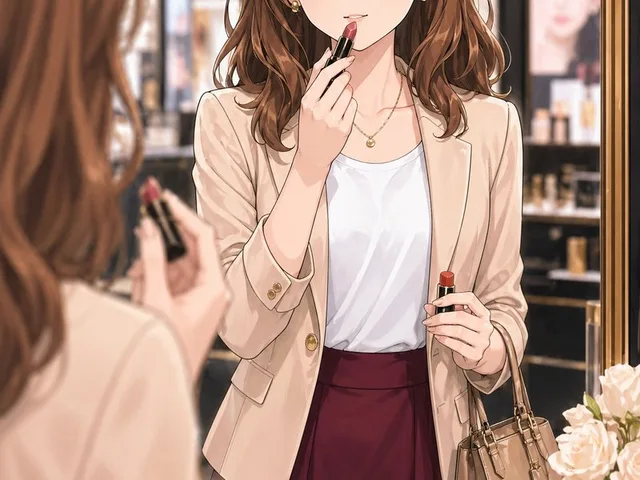 Elegant Office Lady at Beauty Counter preview image 1