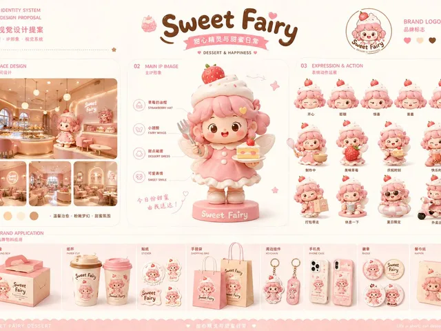 Dessert Brand Visual Identity Proposal Board preview image 1