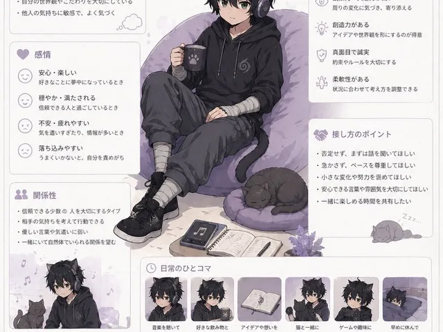 Pastel Anime User Persona Infographic preview image 1