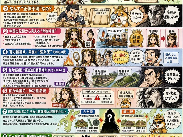 日本卑弥呼历史信息图表海报 preview image 1