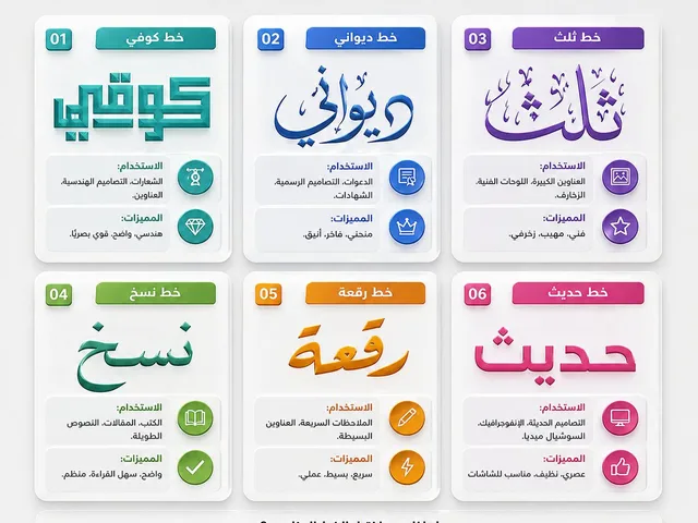 Arabic Font Types Infographic preview image 1