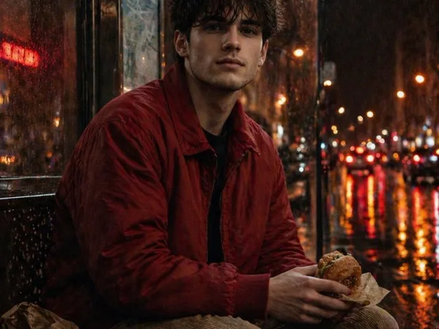 Atmospheric Nighttime Rainy Portrait preview image 1