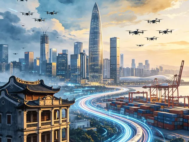 Futuristic Shenzhen City Poster preview image 1