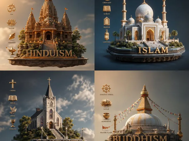 Four Religions Diorama Infographic preview image 1