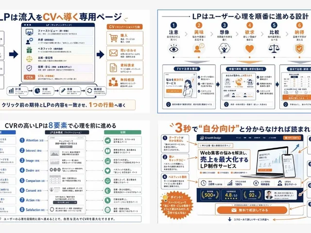 Japanese LP Conversion Infographic Grid preview image 1