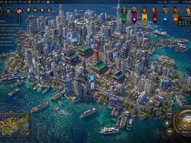 Civ-Style Tokyo Island Megacity Screenshot preview image 1
