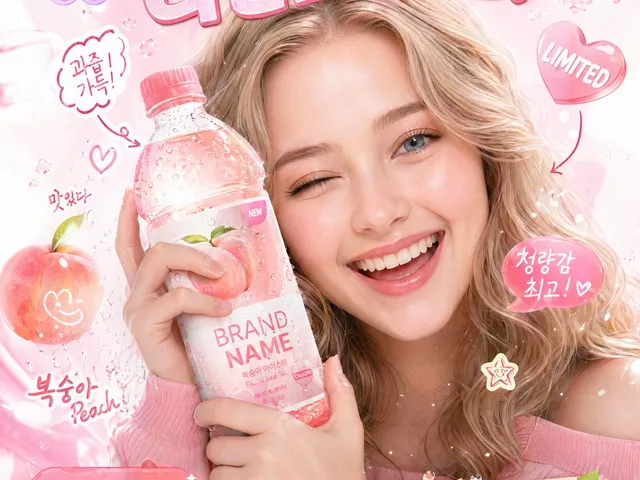 Korean-Style Interactive Beverage Poster preview image 1