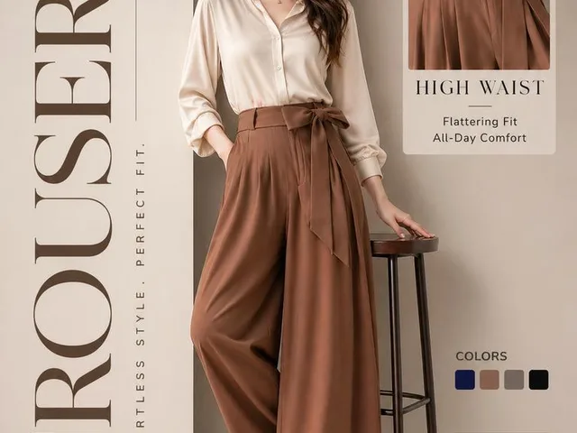 High-End Trousers Advertising Poster preview image 1