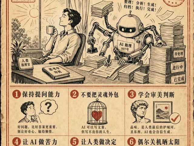 Retro AI Survival Guide Poster preview image 1