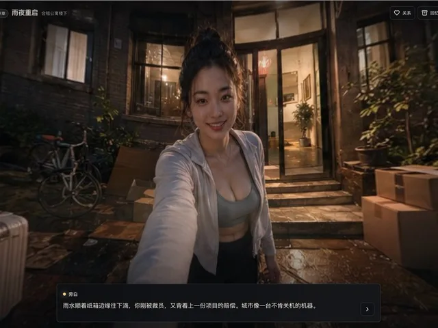 Rainy Night Visual Novel Game Screen preview image 1