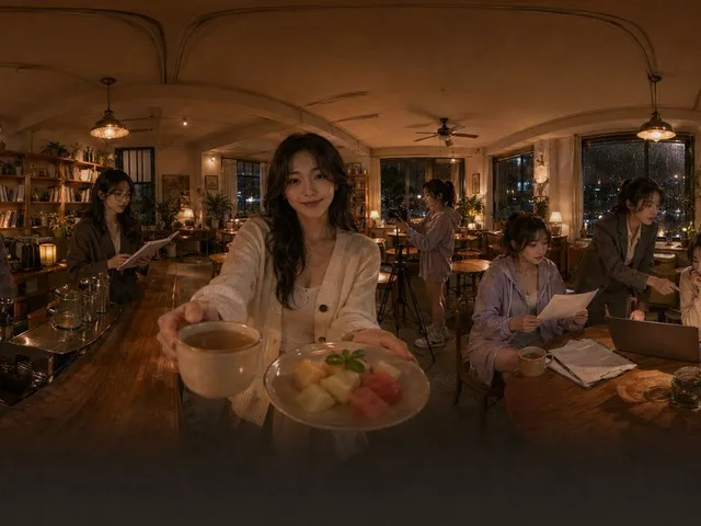 Rainy Night Café 360 Panorama preview image 1