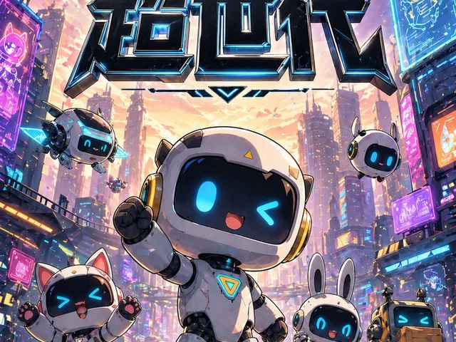 Cyberpunk AI Typeface Poster preview image 1