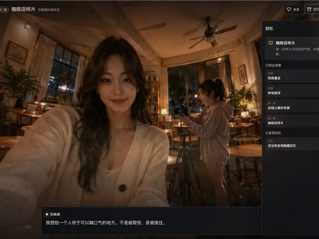 Cinematic Cafe Visual Novel UI preview image 1