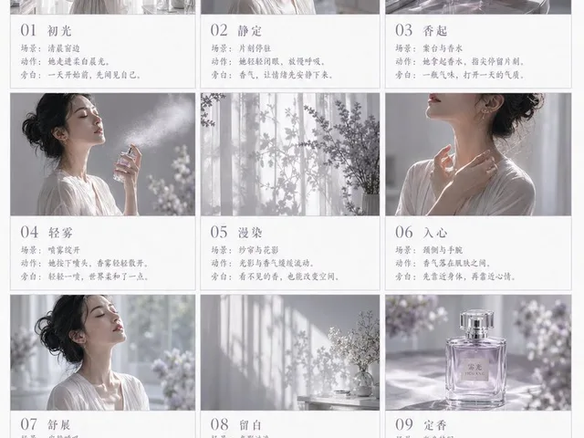 Luxury Perfume Storyboard Poster preview image 1