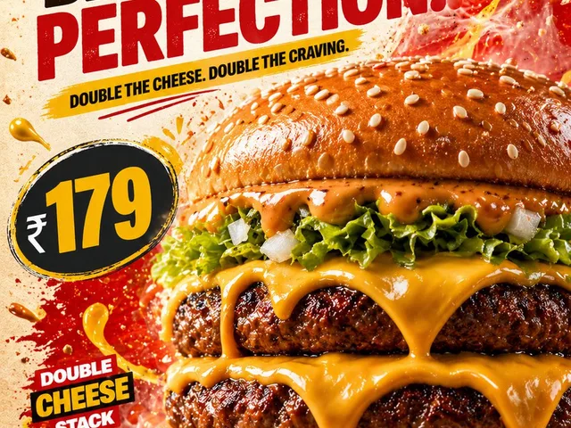 Bold Double Cheeseburger Ad Poster preview image 1