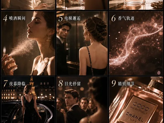 Luxury Perfume Advertising Storyboard preview image 1