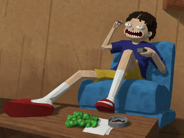 Low-Poly Cartoon Stoner Living Room preview image 1