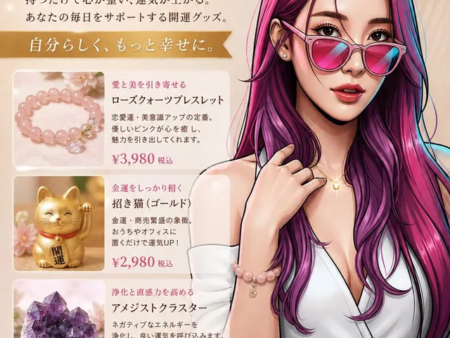 日式幸运物美妆广告 preview image 1
