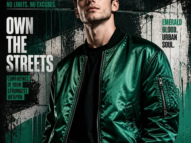 Street Fashion Emerald Bomber Poster preview image 1