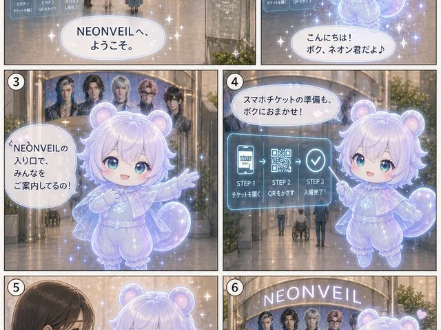 NEONVEIL 吉祥物漫画页面 preview image 1