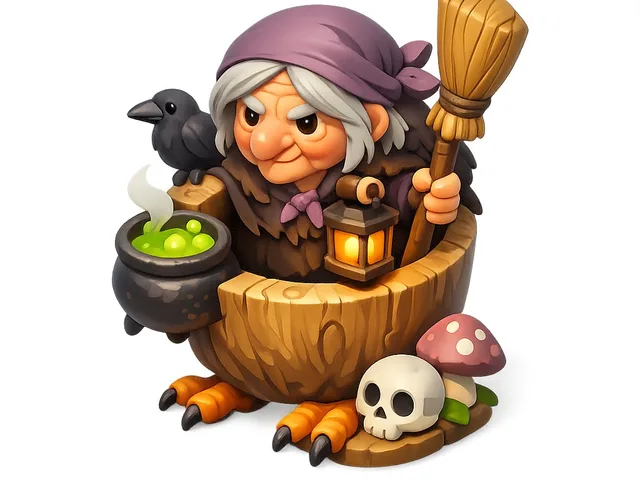 Chibi Witch Owl Figurine preview image 1