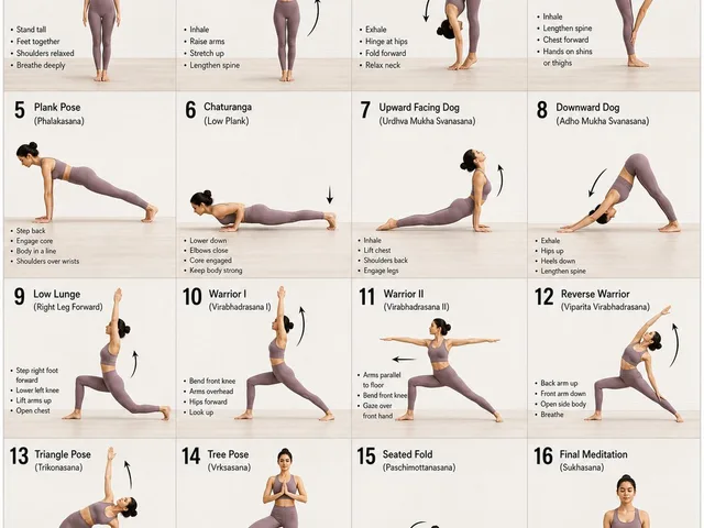 16-Panel Yoga Instructional Storyboard preview image 1