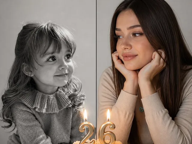Split-Time Birthday Portrait preview image 1