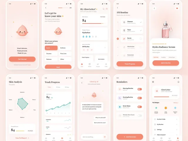 GlowUp App UI Board preview image 1